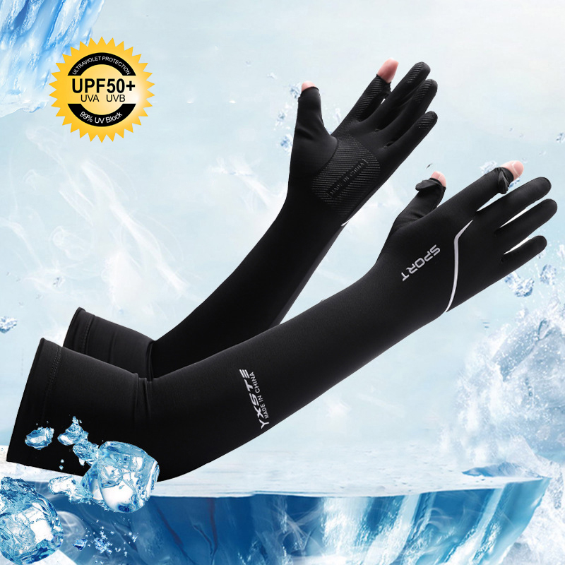 Fishing Gloves - Sun Protection Long Arm Sleeves Men