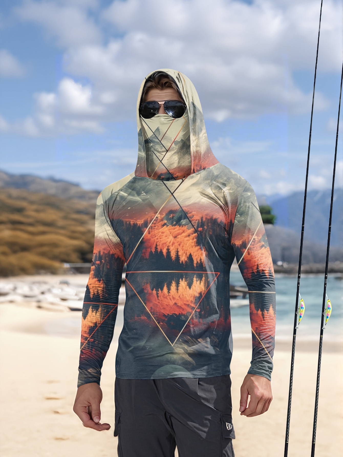 Outdoor Men's Fishing Hoodie B - Fishing Hoodie ulasan dan harga