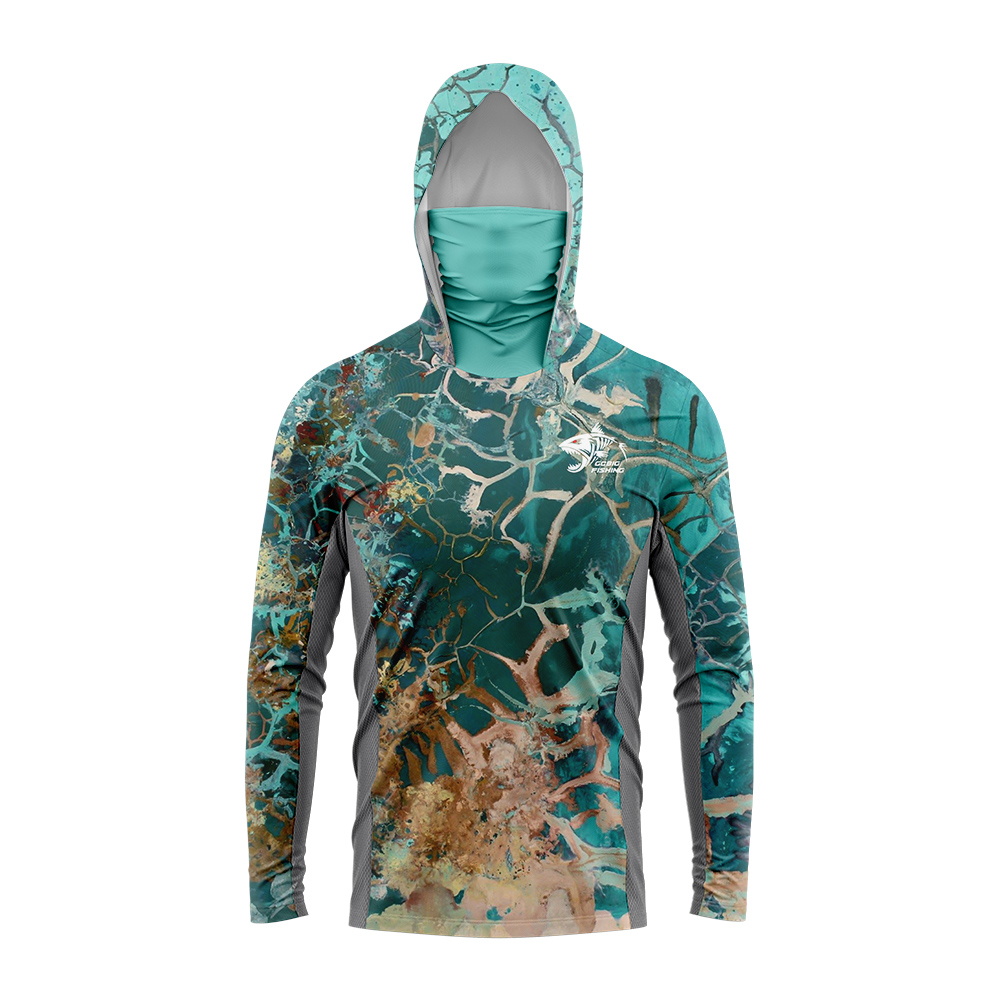 Gradient Green‑Yellow Skeleton - Fishing Hoodie ulasan dan harga