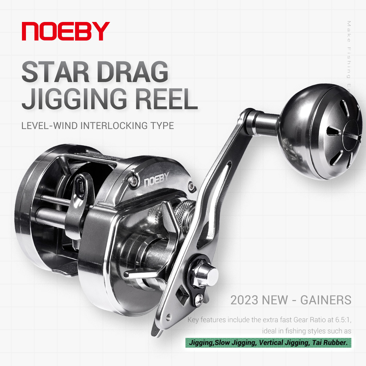 NOEBY Gainers Jigging Reel Met - Daiwa Reel Bg ulasan dan harga